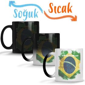 Baskı Dükkanı KB3851 Kp Brazil Porselen Kupa Bardak