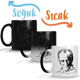 Baskı Dükkanı KB39 Atatürk Imzalı Porselen Kupa Bardak