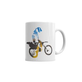 Baskı Dükkanı KB3902 Motocross Motorsiklet Porselen Kupa Bardak
