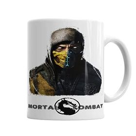 Baskı Dükkanı KB3912 Mortal Kombat Scorpion Ve Sub Zero Porselen Kupa Bardak