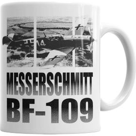 Baskı Dükkanı KB3945 Messerschmitt Bf-109 Porselen Kupa Bardak