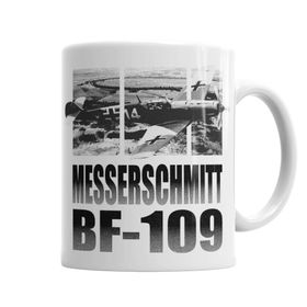 Baskı Dükkanı KB3945 Messerschmitt Bf-109 Porselen Kupa Bardak