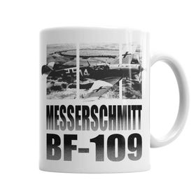Baskı Dükkanı KB3945 Messerschmitt Bf-109 Porselen Kupa Bardak