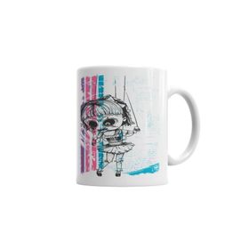 Baskı Dükkanı KB3947 Menina Monster Porselen Kupa Bardak