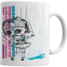 Baskı Dükkanı KB3947 Menina Monster Porselen Kupa Bardak