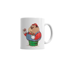 Baskı Dükkanı KB3962 Atari Süper Mario Bros Branca Porselen Kupa