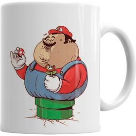 Baskı Dükkanı KB3962 Atari Süper Mario Bros Branca Porselen Kupa
