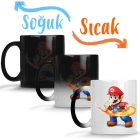 Baskı Dükkanı KB3965 Atari Süper Mario Porselen Kupa Bardak