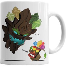 Baskı Dükkanı KB3968 Maokai Ile Mascara Crash Porselen Kupa Bardak
