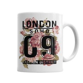 Baskı Dükkanı KB3985 Londron Soho Porselen Kupa Bardak