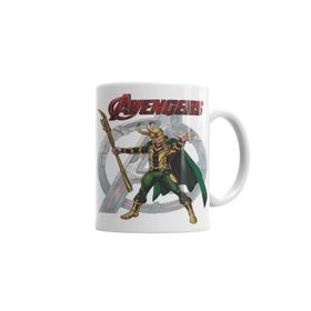 Baskı Dükkanı KB3995 Marvel Süper Kahraman Avengers Loki Porselen Kupa Bardak