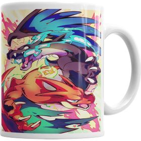 Baskı Dükkanı KB4019 Pokemon Charizard Mega Evo Porselen Kupa Bardak