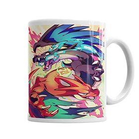 Baskı Dükkanı KB4019 Pokemon Charizard Mega Evo Porselen Kupa Bardak