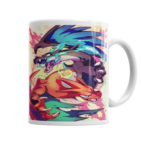 Baskı Dükkanı KB4019 Pokemon Charizard Mega Evo Porselen Kupa Bardak