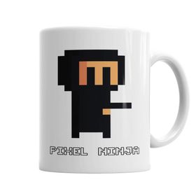 Baskı Dükkanı KB4024 Pixel Ninja Porselen Kupa Bardak