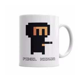 Baskı Dükkanı KB4024 Pixel Ninja Porselen Kupa Bardak