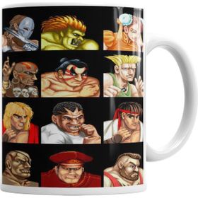 Baskı Dükkanı KB4031 Personagens Street Fighter Porselen Kupa Bardak