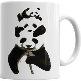 Baskı Dükkanı KB4041 Sevimli Panda Love Porselen Kupa Bardak