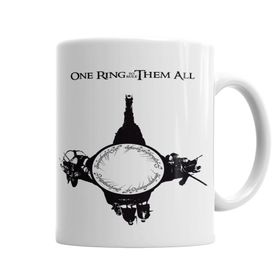 Baskı Dükkanı KB4057 One Ring To Rule Them All Porselen Kupa Bardak