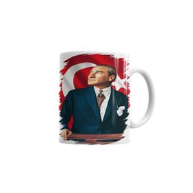 Baskı Dükkanı KB4090 Mustafa Kemal Atatürk Porselen Kupa Bardak