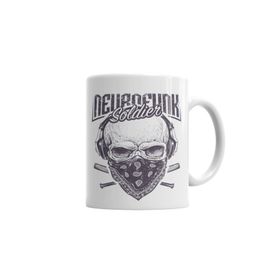 Baskı Dükkanı KB4121 Skull Soldier Soldado Porselen Kupa Bardak