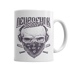 Baskı Dükkanı KB4121 Skull Soldier Soldado Porselen Kupa Bardak