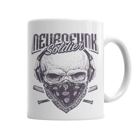 Baskı Dükkanı KB4121 Skull Soldier Soldado Porselen Kupa Bardak