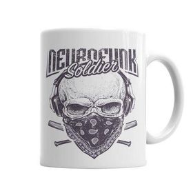 Baskı Dükkanı KB4121 Skull Soldier Soldado Porselen Kupa Bardak