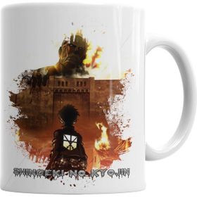 Baskı Dükkanı KB4129 Shingeki No Kyojin Ataque Dos Titas Porselen Kupa Bardak