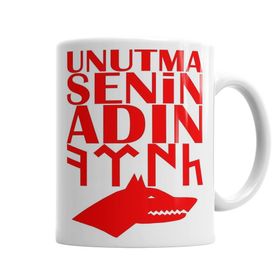 Baskı Dükkanı KB4139 Senin Adın Türk Göktürk Kurt Porselen Kupa Bardak