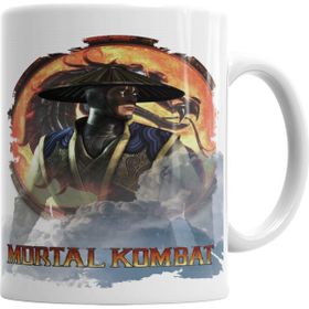 Baskı Dükkanı KB4190 Raiden Mortal Kombat Games Porselen Kupa Bardak