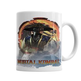 Baskı Dükkanı KB4190 Raiden Mortal Kombat Games Porselen Kupa Bardak