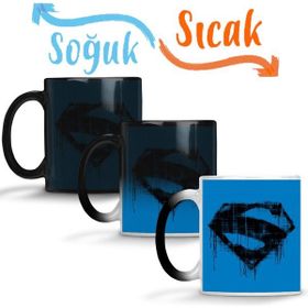 Baskı Dükkanı KB4242 Süpermen Örümcek Adam Superman Porselen Kupa Bardak