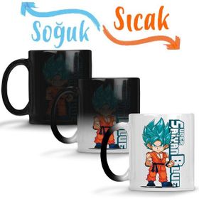 Baskı Dükkanı KB4244 Super Saiyan Blue Porselen Kupa Bardak