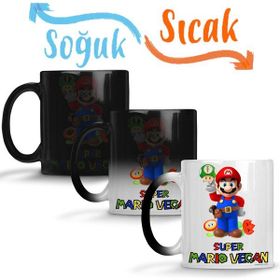Baskı Dükkanı KB4249 Super Mario Vegan Porselen Kupa Bardak