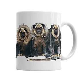 Baskı Dükkanı KB425 Game Of Thrones Pug Of Thrones Porselen Kupa Bardak