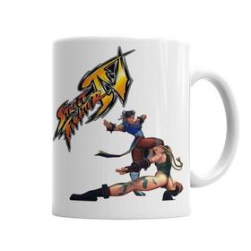Baskı Dükkanı KB4261 Street Fighter Chunli Ve Camy Porselen Kupa Bardak