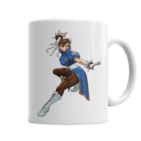 Baskı Dükkanı KB4263 Street Fighter Chun Li Blue Porselen Kupa Bardak