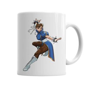 Baskı Dükkanı KB4263 Street Fighter Chun Li Blue Porselen Kupa Bardak