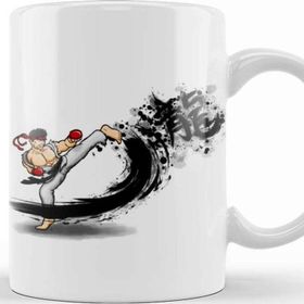 Baskı Dükkanı KB4271 Street Fighter Ryu Porselen Kupa Bardak