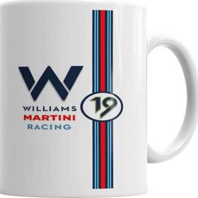 Baskı Dükkanı KB4331 Williams Martini Racing Formula 1 Porselen Kupa Bardak