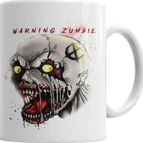 Baskı Dükkanı KB4334 Warning Zumbie Porselen Kupa Bardak