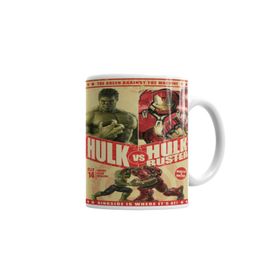 Baskı Dükkanı KB4341 Vingadores Hulk Ve Hulk Buster Porselen Kupa Bardak