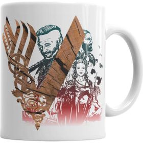 Baskı Dükkanı KB4343 Vikings Serie Porselen Kupa Bardak