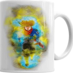 Baskı Dükkanı KB4374 Trunks Super Sayajin Rage Porselen Kupa Bardak