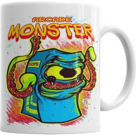 Baskı Dükkanı KB4410 Arcade Monster Porselen Kupa Bardak