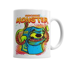 Baskı Dükkanı KB4410 Arcade Monster Porselen Kupa Bardak