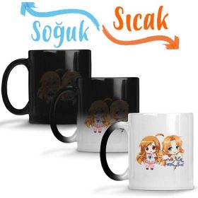 Baskı Dükkanı KB4422 Anime Chibi Porselen Kupa Bardak