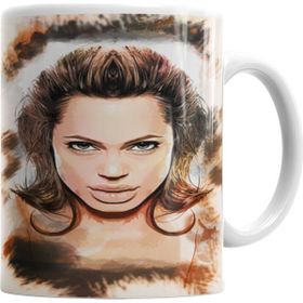 Baskı Dükkanı KB4425 Angelina Jolie Porselen Kupa Bardak