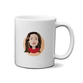 Baskı Dükkanı KB4425 Angelina Jolie Porselen Kupa Bardak
